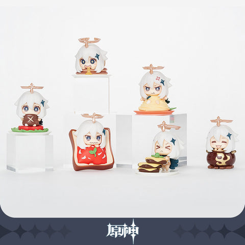GENSHIN IMPACT: I'M NOT EMERGENCY FOOD! - PAIMON - SET OF 6 MASCOT FIGURES - 2023 Re-release (MiHoYo)