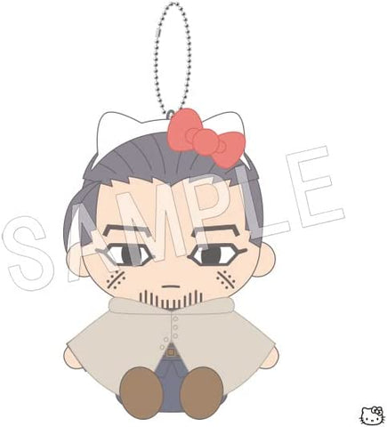 Golden Kamuy - Sanrio Characters - Ogata Hyakunosuke - Golden Kamuy x Sanrio Characters - Osuwari Nuigurumi Mascot - Plush Mascot - Hello Kitty (Chugai Mining)