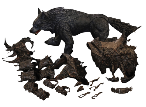 Battle Wolf - Iron Blade - Standard Edition - Black - 1/12 (D20studio)