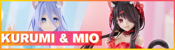 Date A Live: Kurumi and Mio Get Stunning Catgirl Figures