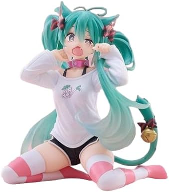 Vocaloid - Hatsune Miku - Desktop Cute - Nekomimi T-Shirt ver. (Taito)