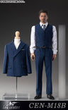 1/6 Male Outfit English Gentleman Striped Suit B (DOLL ACCESSORY)