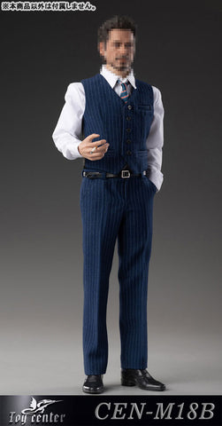 1/6 Male Outfit English Gentleman Striped Suit B (DOLL ACCESSORY)