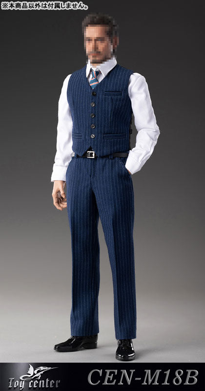 1/6 Male Outfit English Gentleman Striped Suit B (DOLL ACCESSORY)