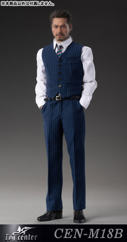 1/6 Male Outfit English Gentleman Striped Suit B (DOLL ACCESSORY)