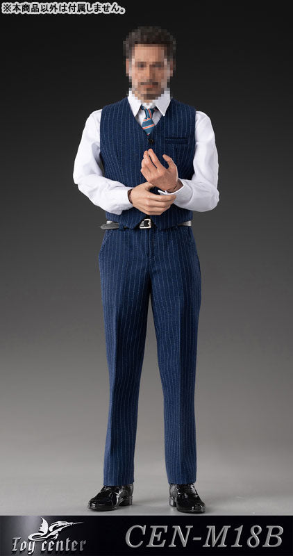 1/6 Male Outfit English Gentleman Striped Suit B (DOLL ACCESSORY)