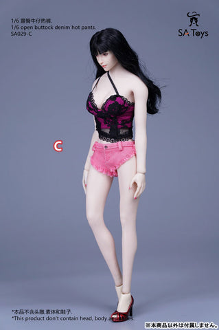 1/6 Open Buttock Denim Hot Pants C (DOLL ACCESSORY)