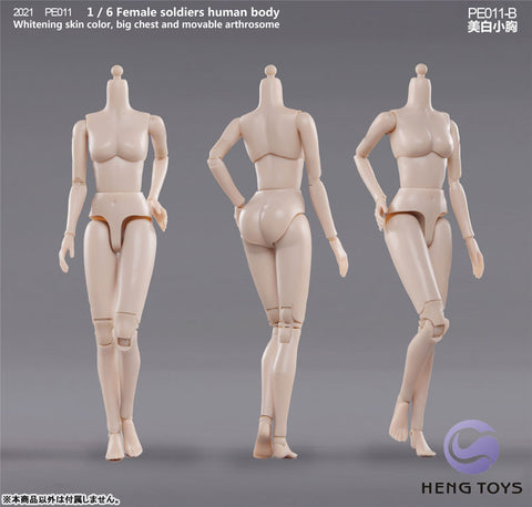 1/6 Female Soldier Human Body (Body) Pale/ Small Bust B