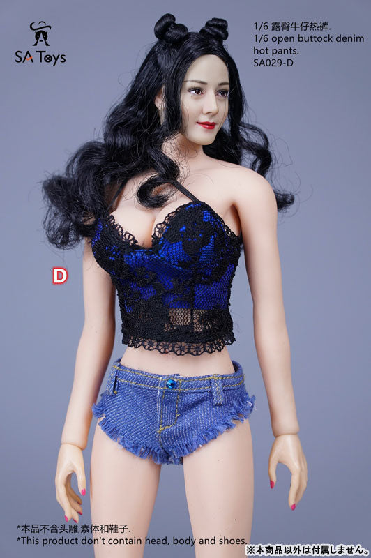 1/6 Open Buttock Denim Hot Pants D (DOLL ACCESSORY)