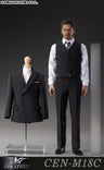 1/6 Male Outfit English Gentleman Striped Suit C (DOLL ACCESSORY)