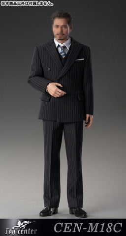 1/6 Male Outfit English Gentleman Striped Suit C (DOLL ACCESSORY)