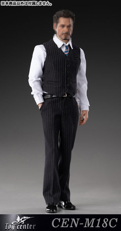 1/6 Male Outfit English Gentleman Striped Suit C (DOLL ACCESSORY)