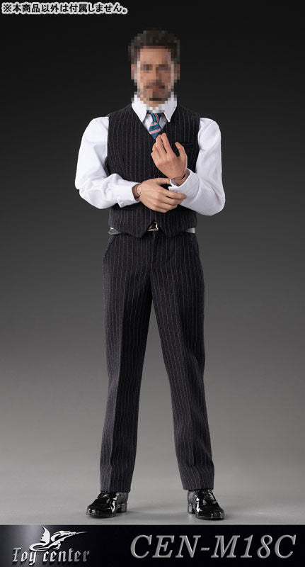 1/6 Male Outfit English Gentleman Striped Suit C (DOLL ACCESSORY)