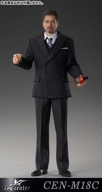 1/6 Male Outfit English Gentleman Striped Suit C (DOLL ACCESSORY)