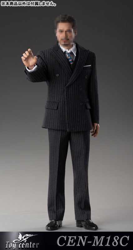 1/6 Male Outfit English Gentleman Striped Suit C (DOLL ACCESSORY)