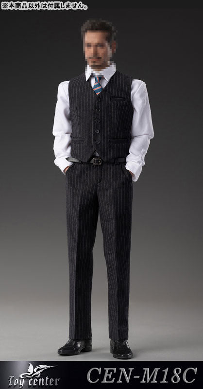 1/6 Male Outfit English Gentleman Striped Suit C (DOLL ACCESSORY)