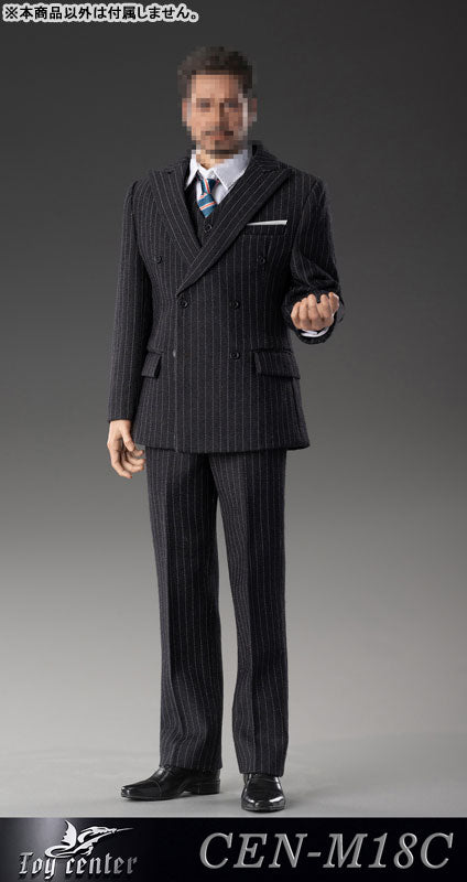 1/6 Male Outfit English Gentleman Striped Suit C (DOLL ACCESSORY)