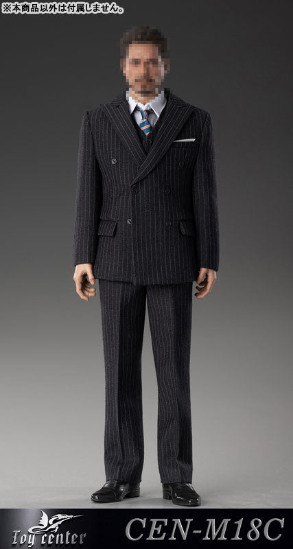 1/6 Male Outfit English Gentleman Striped Suit C (DOLL ACCESSORY)