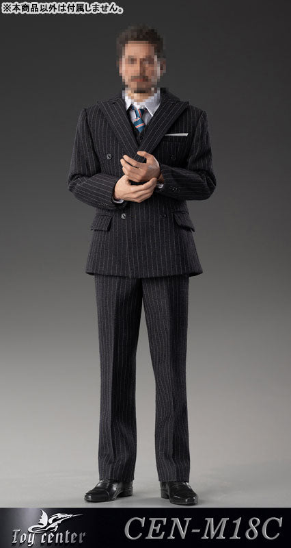 1/6 Male Outfit English Gentleman Striped Suit C (DOLL ACCESSORY)