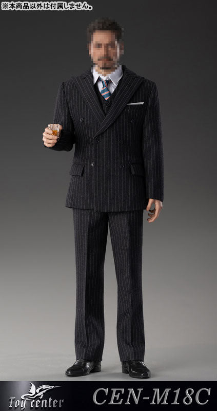 1/6 Male Outfit English Gentleman Striped Suit C (DOLL ACCESSORY)