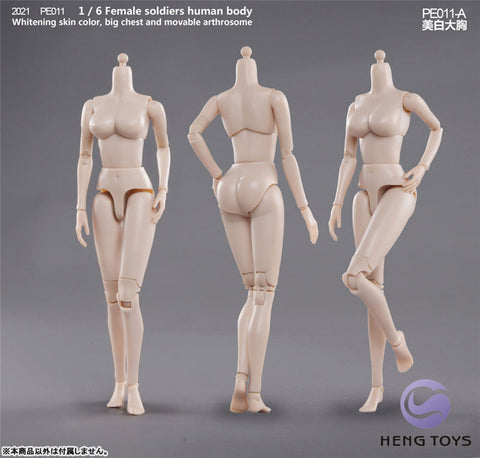1/6 Female Soldier Human Body (Body) Pale/ Big Bust A