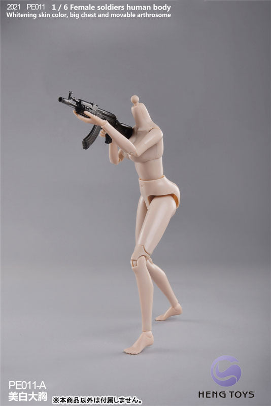 1/6 Female Soldier Human Body (Body) Pale/ Big Bust A