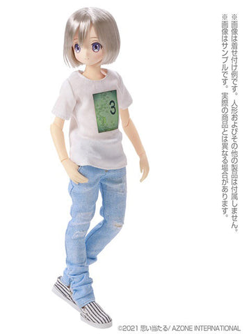 1/6 Pure Neemo Wear PNS Graphic T-shirt White x Green (DOLL ACCESSORY)