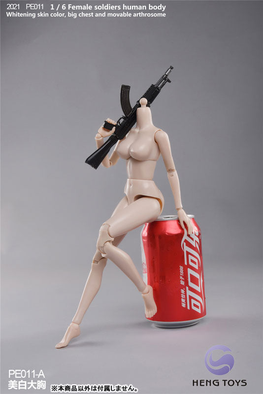 1/6 Female Soldier Human Body (Body) Pale/ Big Bust A