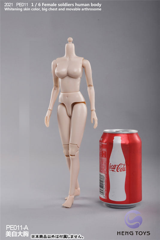 1/6 Female Soldier Human Body (Body) Pale/ Big Bust A