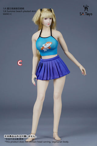 1/6 Summer Beach Pleated Skirt C (DOLL ACCESSORY)