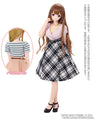 1/3 Scale AZO2 V-Neck Knit & Flare Skirt set Lilac x Blue Check (DOLL ACCESSORY)