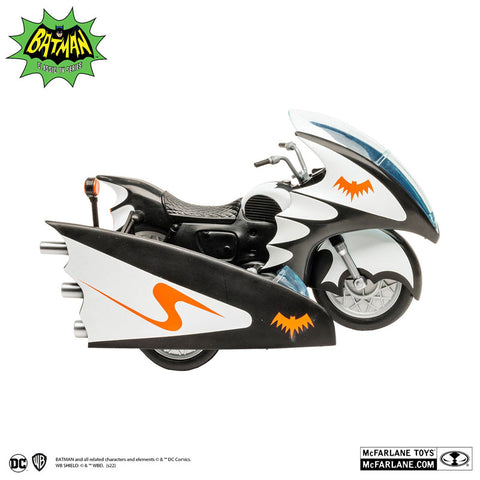 "DC Comics" DC Retro Vehicle Batcycle & Sidecar [TV Show "Batman 1966 TV Series"]