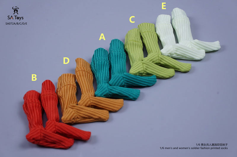 1/6 Color Socks 5 Color Set (DOLL ACCESSORY)