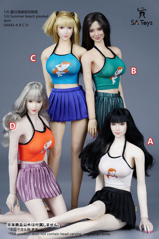 1/6 Summer Beach Pleated Skirt B (DOLL ACCESSORY)