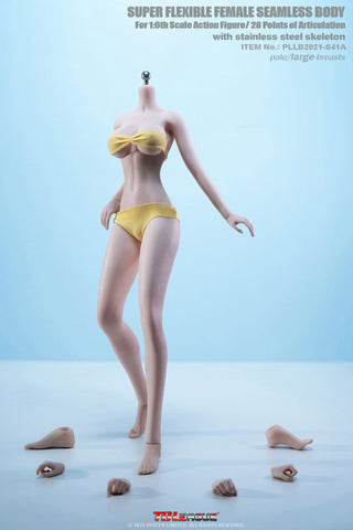 1/6 Super Flexible Female Seamless Body Pale Large Bust Tall/Slender Body Ankles Split S41A