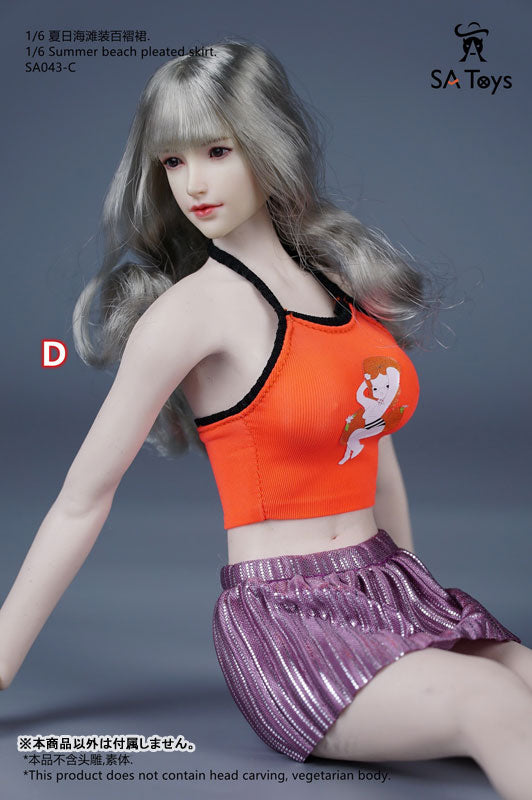 1/6 Summer Beach Pleated Skirt D (DOLL ACCESSORY)