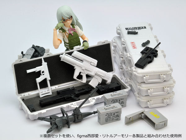 LittleArmory [LD038] Military Hard Case A3 - White x Gray 1/12 Plastic Model