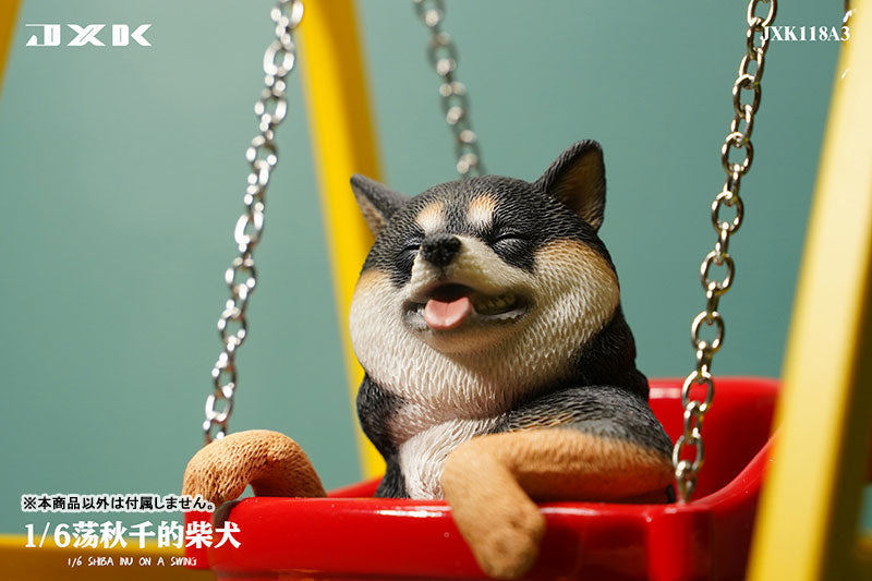 1/6 Shiba Inu Playing on a Swing A3