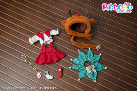 PICCODO ACTION DOLL Christmas Doll Outfit Set Snow Flake, Reindeer (DOLL ACCESSORY)
