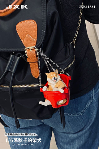 1/6 Shiba Inu Playing on a Swing A1