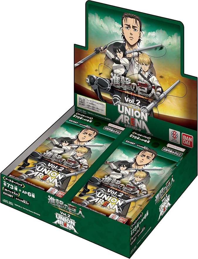 UNION ARENA Trading Card Game - Booster Box - Attack on Titan Vol.2 [EX10BT] (BOX) 16 packs
