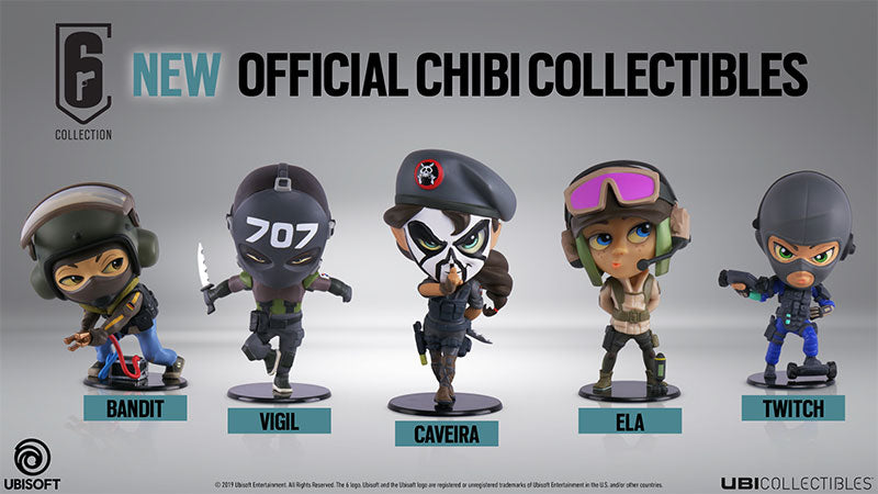 Rainbow Six Siege Six Collection Chibi Figure Series 3 - Set of 5 ...