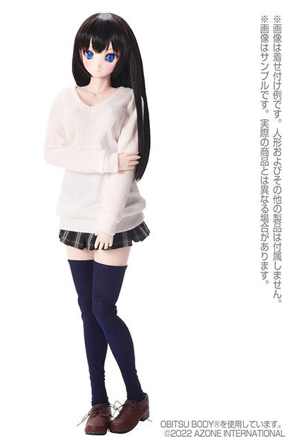 1/3 Scale AZO2 Natural V-neck Sweater White (DOLL ACCESSORY)