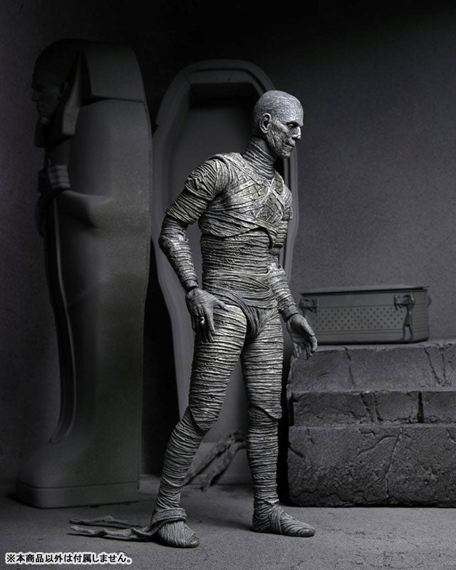 Universal Monsters / The Mummy: Imhotep 7 Inch Action Figure Black & White ver