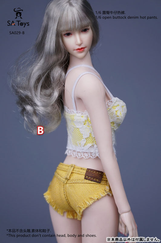 1/6 Open Buttock Denim Hot Pants B (DOLL ACCESSORY)