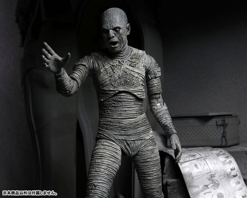 Universal Monsters / The Mummy: Imhotep 7 Inch Action Figure Black & White ver