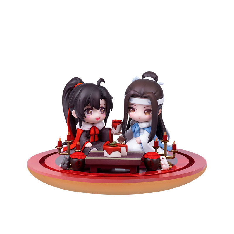 Anime "The Master of Diabolism" Wei Wuxian & Lan Wangji Set Enjoying Wine Under the Moon Ver. Deformed Figure 2 Figures Set