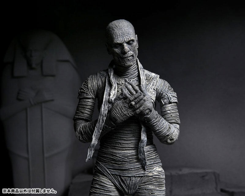 Universal Monsters / The Mummy: Imhotep 7 Inch Action Figure Black & White ver