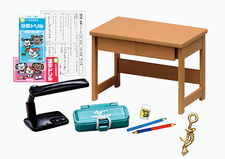 Miniature - My Childhood Room - Puchi Sample Series - Pencil Case - Sewing Box - Game Console - Bed -  Plastic Model - School Bag - Scooter - Telescope (Re-Ment)