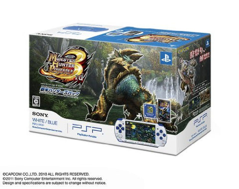 Monster Hunter Portable 3rd Special Model - White/Blue  (PSP-3000 Bundle)